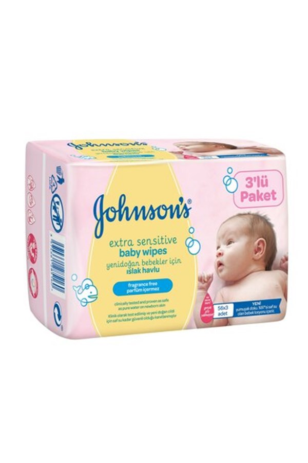 Johnson's Baby Yenidoğan Islak Havlu 3 lü Fırsat Paketi