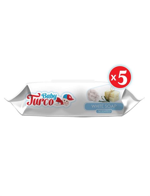 Baby Turco Islak Havlu Beyaz Sabun 90 AdetX5 Adet