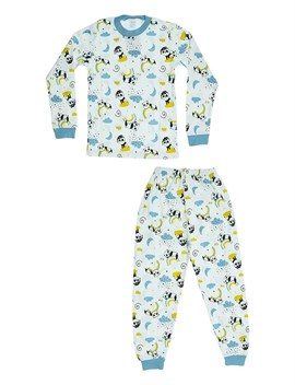Ana Kuzusu Seçkin Erkek Çocuk Panda Desenli  Pijama Takım
