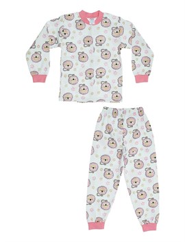 Ana Kuzusu Seçkin Kız Çocuk Aslan Desenli  Pijama Takım