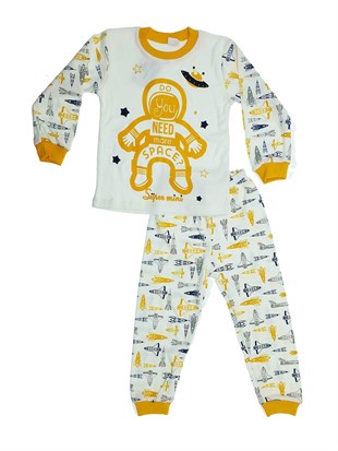 Astronot Desenli Erkek Çocuk İkili Takım