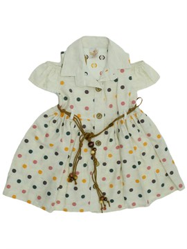 Sg Ebruli Kız Bebek Puantiyeli Elbise