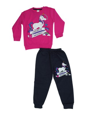 Unicorn Desenli Kız Çocuk Pijama Takımı