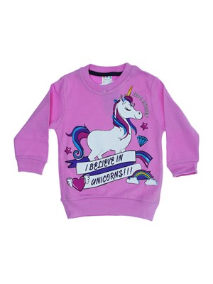 Unicorn Desenli Kız Çocuk Pijama Takımı